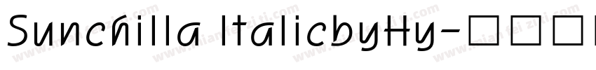 Sunchilla ItalicbyHy字体转换